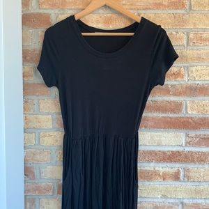 Black knit maxi dress